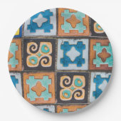 Colorful Ceramic Tiles Pattern-ontwerp Papieren Bordje (Voorkant)