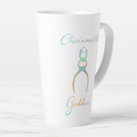 Colorful Chainmaille Goddess Latte Mok (Rechterhoek)