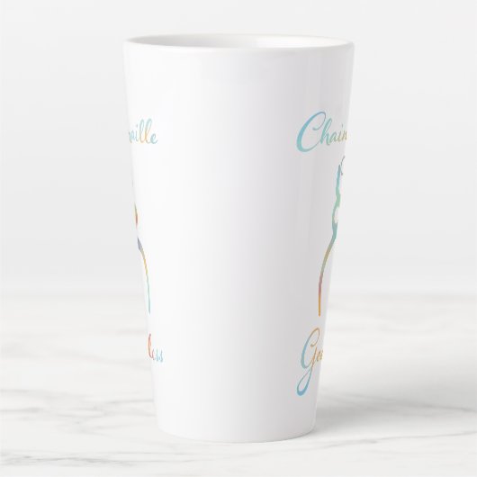 Colorful Chainmaille Goddess Latte Mok (Voorkant)