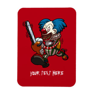 Colorful Chainzaag Clown Halloween Horror Cartoon Magneet