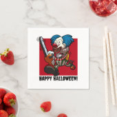 Colorful Chainzaag Clown Halloween Horror Cartoon Servet (Insitu)