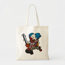 Colorful Chainzaag Clown Halloween Horror Cartoon Tote Bag