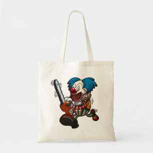 Colorful Chainzaag Clown Halloween Horror Cartoon Tote Bag