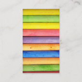 Colorful Chalk Blackboard Teacher Visitekaartje (Achterkant)