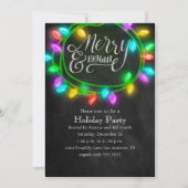Colorful Chalk Merry and Bright Lights Holiday Kaart (Voorkant)