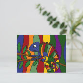 Colorful Chameleon Abstract Briefkaart (Staand voorkant)