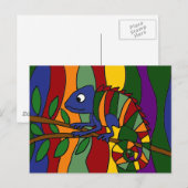 Colorful Chameleon Abstract Briefkaart (Voorkant / Achterkant)