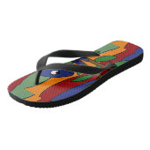 Colorful Chameleon Abstracte Art Teenslippers (Schuin)