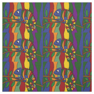 Colorful Chameleon Abstracte kunststof Stof