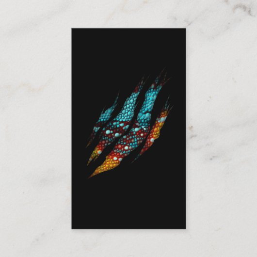 Colorful Chameleon Skin Visitekaartje (Voorkant)