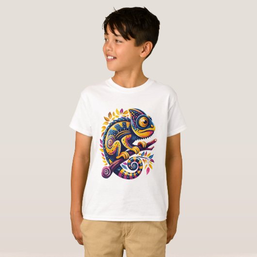 Colorful Chameleon T-shirt (Voorkant volledig)