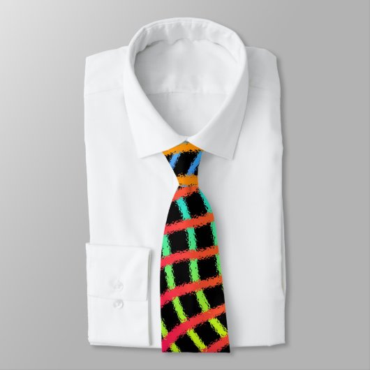 Colorful Chaos Fun Art Tie Stropdas (Gebonden)