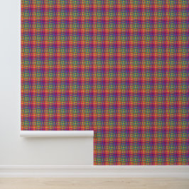 Colorful Checker Abstract Pattern Behang
