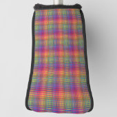 Colorful Checker Abstract Pattern Golf Head Cover (Draai 90)