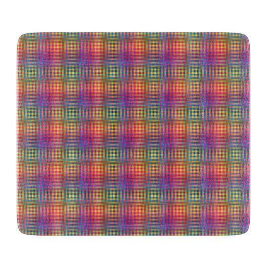 Colorful Checker Abstract Pattern Snijplank (Voorkant)
