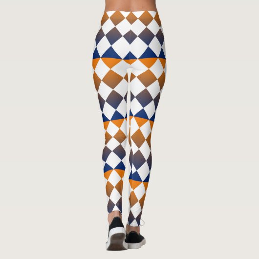 Colorful Checker Diamond Pattern Leggings (Achterkant)