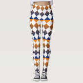 Colorful Checker Diamond Pattern Leggings (Voorkant)