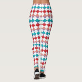 Colorful Checker Diamond Pattern Leggings (Achterkant)
