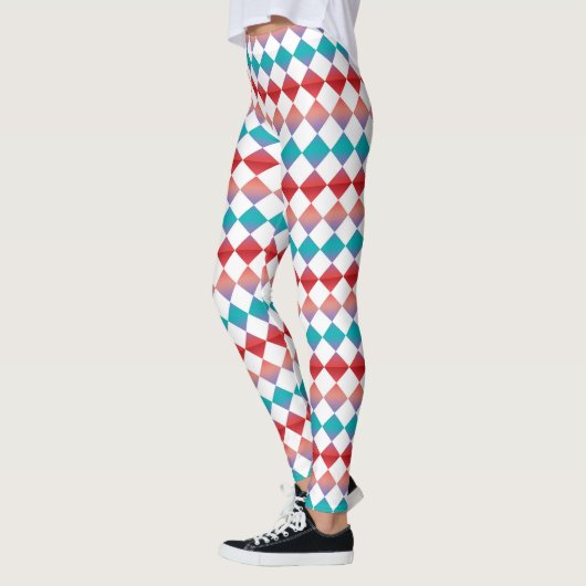 Colorful Checker Diamond Pattern Leggings (Links)
