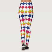 Colorful Checker Diamond Pattern Leggings (Achterkant)