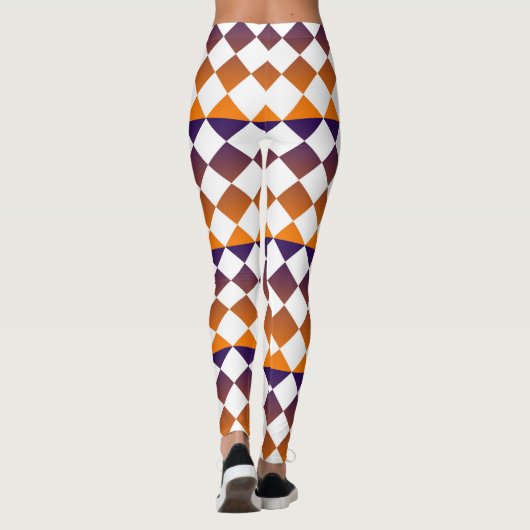 Colorful Checker Diamond Pattern Leggings (Achterkant)