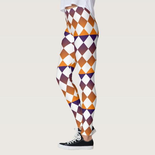 Colorful Checker Diamond Pattern Leggings (Links)