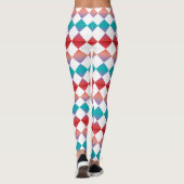 Colorful Checker Diamond Pattern Leggings (Achterkant)