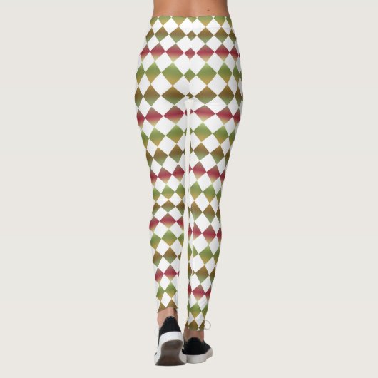 Colorful Checker Diamond Pattern Leggings (Achterkant)