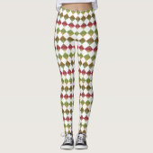Colorful Checker Diamond Pattern Leggings (Voorkant)