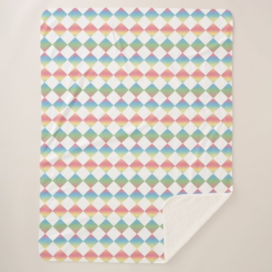 Colorful Checker Diamond Pattern Sherpa Deken (Voorkant)