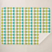 Colorful Checker Diamond Pattern Sherpa Deken (Voorkant (horizontaal))