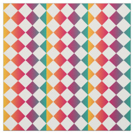 Colorful Checker Diamond Pattern Stof