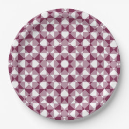 Colorful Checker Diamond Plaid Pattern Papieren Bordje