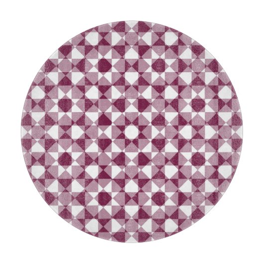 Colorful Checker Diamond Plaid Pattern Snijplank (Voorkant)