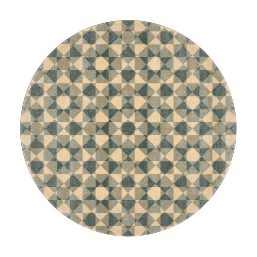 Colorful Checker Diamond Plaid Pattern Snijplank (Voorkant)