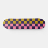 Colorful Checker Pattern Retro Modern Aesthetic Sk Persoonlijk Skateboard (Horizontaal)
