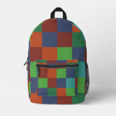 Colorful Checkerboard Bedrukte Rugzak (Voorkant)
