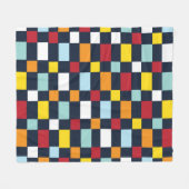 Colorful Checkerboard Fleece Deken (Voorkant (Horizontaal))