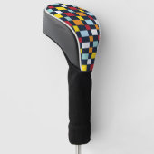 Colorful Checkerboard Golfheadcover (Schuin)