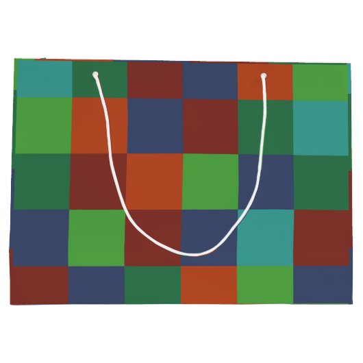 Colorful Checkerboard Groot Cadeauzakje (Achterkant)
