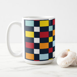 Colorful Checkerboard Koffiemok