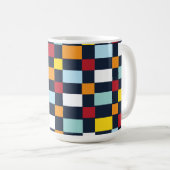 Colorful Checkerboard Koffiemok (Voorkant rechts)