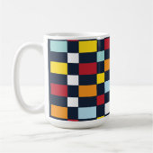 Colorful Checkerboard Koffiemok (Links)