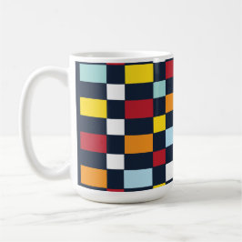 Colorful Checkerboard Koffiemok