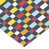 Colorful Checkerboard Korte Tafelloper (Hoek)