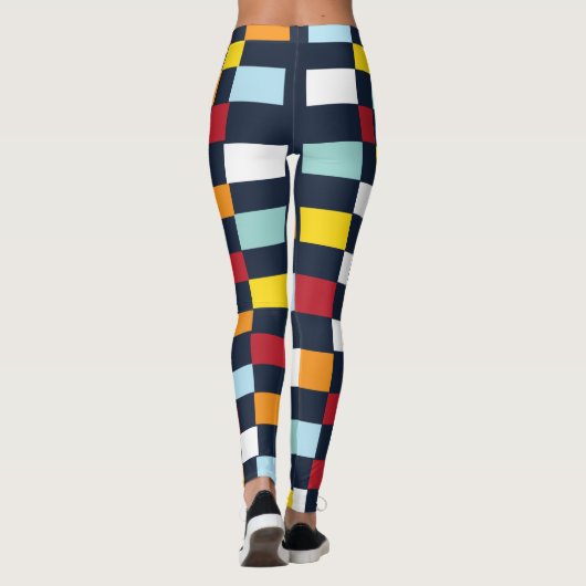 Colorful Checkerboard Leggings (Achterkant)