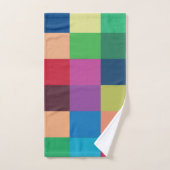 Colorful Checkerboard Patroon Bad Handdoek (Handdoek)