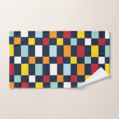 Colorful Checkerboard Patroon Bad Handdoek (Handdoek)