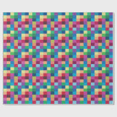 Colorful Checkerboard Patroon Cadeaupapier (Vlak)