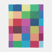 Colorful Checkerboard Patroon Fleece Deken (Voorkant)